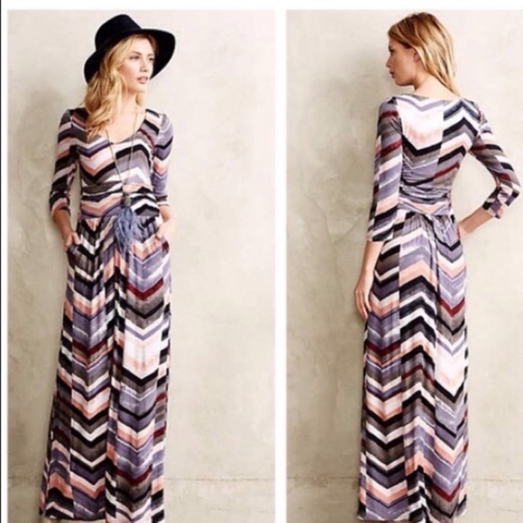 Anthropologie Dresses & Skirts - Euc Maeve Anthropologie patterned maxi dress M